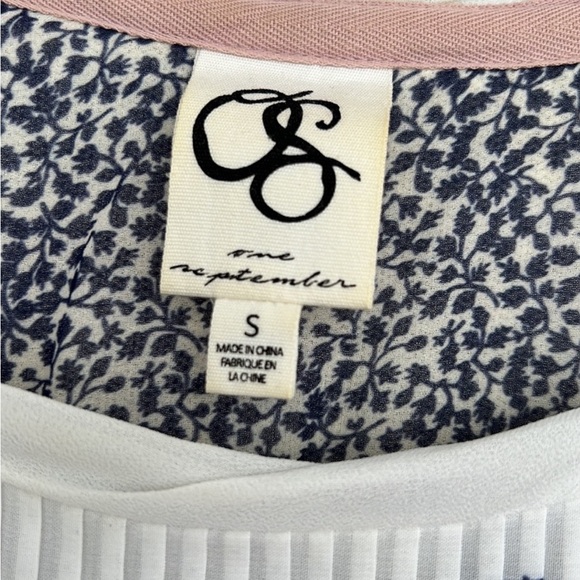 Anthropologie One September pleated chiffon front sweater, size Small - Picture 3 of 8